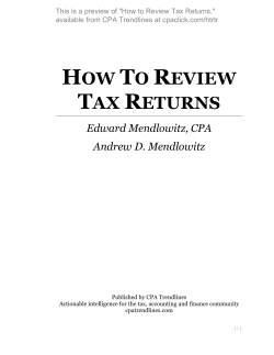 This is a preview of &#34;How to Review Tax Returns,&#34;