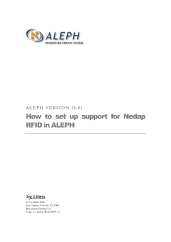 How to set up support for Nedap RFID in ALEPH