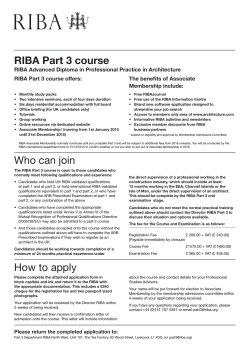 RIBA Part 3 course