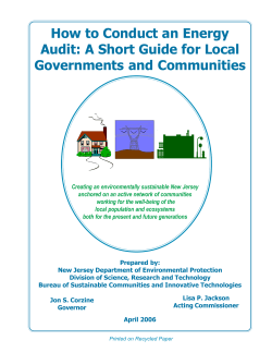 How to Conduct an Energy Audit: A Short Guide for Local