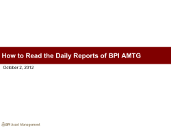 How to Read the Daily Reports of BPI AMTG