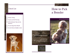 How to Pick a Breeder Check List