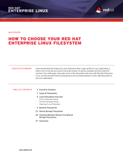 How to CHoose your red Hat enterprise Linux FiLesystem