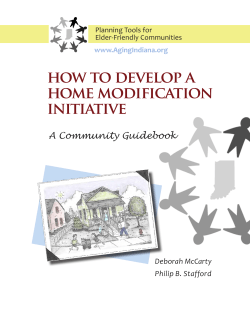how to develop a home modification initiative A Community Guidebook