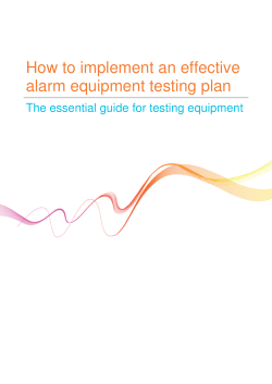 How to implement an effective alarm equipment testing plan