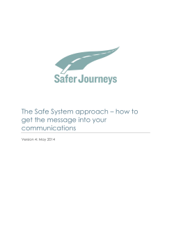 The Safe System approach – how to communications