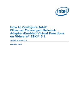 How to Configure Intel Ethernet Converged Network Adapter-Enabled Virtual Functions