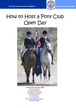 How to Host a Pony Club Open Day
