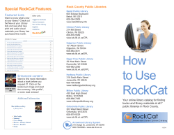 Special RockCat Features Featured Lists Rock County Public Libraries