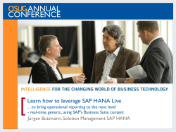 [ Learn how to leverage SAP HANA Live