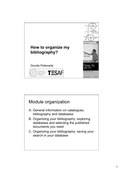 Module organization How to organize my bibliography?