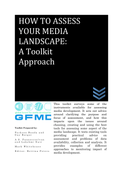 HOW TO ASSESS  YOUR MEDIA  LANDSCAPE:   A Toolkit 