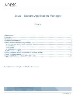 Java – Secure Application Manager How-to