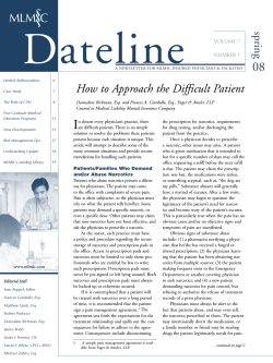 D ateline 08 How to Approach the Difficult Patient