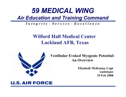 59 MEDICAL WING Air Education and Training Command Wilford Hall Medical Center