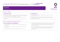 ICAEW (ACA)  Southampton Ways to Study