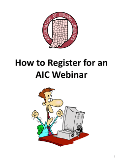 How to Register for an AIC Webinar 1