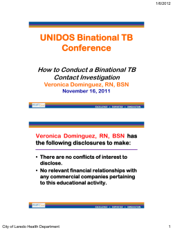 UNIDOS Binational TB Conference  How to Conduct a Binational TB