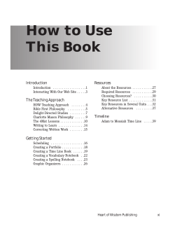 How to Use This Book Introduction Resources