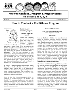 How to Conduct a Red Ribbon Program