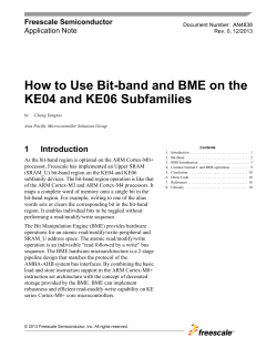 How to Use Bit-band and BME on the 1 Introduction