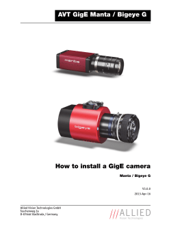 How to install a GigE camera Manta / Bigeye G V3.0.0