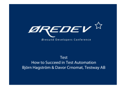 Test How to Succeed in Test Automation