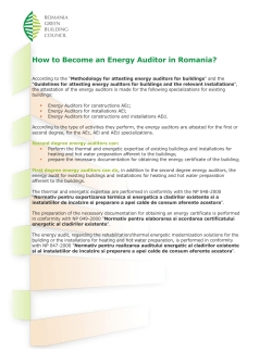 How to Become an Energy Auditor in Romania?