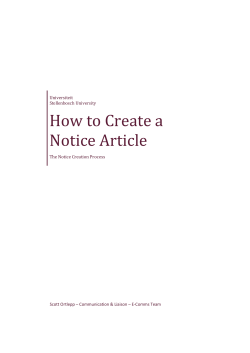 How to Create a Notice Article