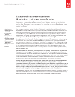 Exceptional customer experience: How to turn customers into advocates