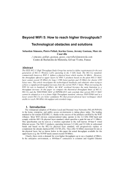 Beyond WiFi 5: How to reach higher throughputs? Abstract