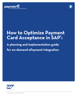 How to Optimize Payment Card Acceptance in SAP :