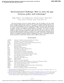 Environmental Challenge: How to close the gap between policy and technology? ander