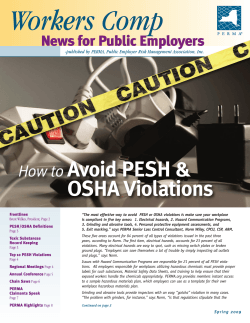 Workers Comp Avoid PESH &amp; OSHA Violations How to