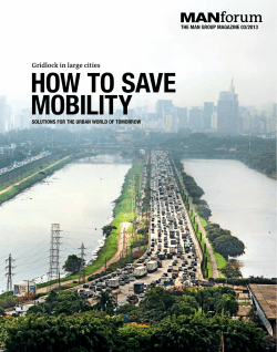 how to save mobility forum Gridlock in large cities