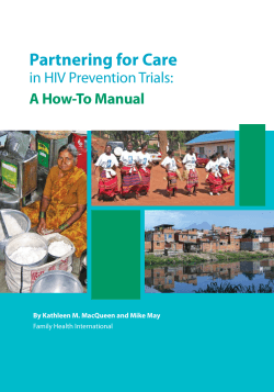 Partnering for Care in HIV Prevention Trials: A How-To Manual