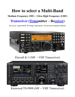 How to select a Multi-Band Transceiver Trans