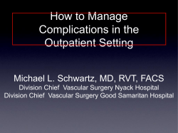 How to Manage Complications in the Outpatient Setting