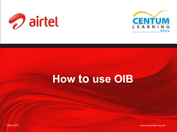 to How use OIB