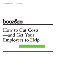 How to Cut Costs Employees to Help — The Katzenbach Center