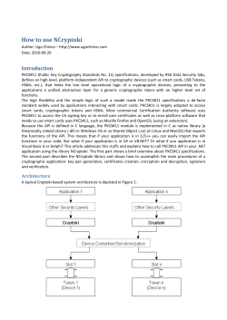 How to use NCryptoki Introduction