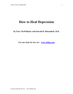 How to Heal Depression Get any book for free on: