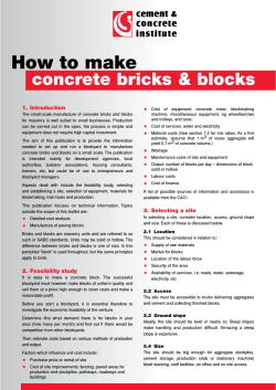 concrete bricks &amp; blocks • 1. Introduction