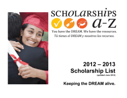 – 2013 2012 Scholarship List