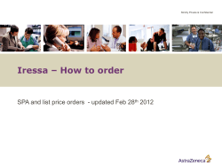 Iressa – How to order  2012