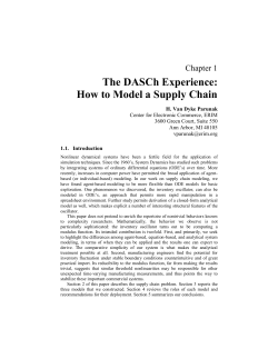 The DASCh Experience: How to Model a Supply Chain Chapter 1