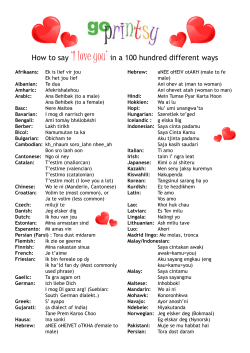 ‘I love you’ How to say in a 100 hundred different ways