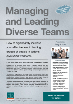 Managing and Leading Diverse Teams