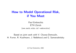 How to Model Operational Risk, if You Must