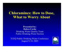 Chloramines: How to Dose, What to Worry About